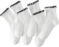 Hstyle 6 Pairs of Ruffle Socks Women, Cute Ruffle Ankle Socks
