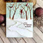 Mvchifay Cutting Dies Happy Birthday Metal Stencils Scrapbooking Tool DIY Emboss Paper Card Making (Roads and Trees-11x14cm)