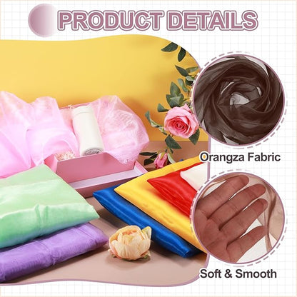 MECCANIXITY Iridescent Sheer Organza Fabric, 2 Yards x 59 Inches Solid Holographic Shiny Fabric Organza Cloth for Wedding, Curtains, Costume, Photo Background, Dark Coffee