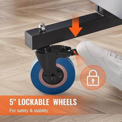 VEVOR Ping Pong Table, Professional Table Tennis Game, Indoor MDF Portable Table Tennis Table, Foldable Ping Pong Table with Quick Clamp Net and Lockable Wheel, 10 Minute Easy Assembly, 25mm Tabletops