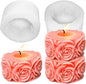 2PCS Rose Silicone Molds, Candle & Soap Molds for DIY Handmade Peony Flower