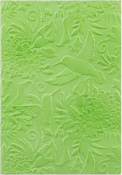 BAOFALI 3D Hummingbird and Flowers Embossing Folders for Card Making,Plastic Texture Fades Embossing Template Paper Card Embossing Stencil for DIY Scrapbooking Photo Album Card Paper Craft Decoration