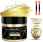 Renfio Metallic Pigment Powder,Gold Mica Powder for Resin,50ml Antique Gold Resin Color Pigment for Kintsugi,Polymer Clay,Crafts,Slime,Candle,Nail,Paint,Fabric,Festival,Decoration