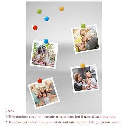 2Pcs 430 Stainless Steel Sheet Metal 8" x 12" x 1/32" Inch Metal Plates for Magnetic Mount Board Wall 20GA(0.80MM) 430 Stainless Steel Shim Stock Plates Metal Sheets for Crafting, Kitchen, Office