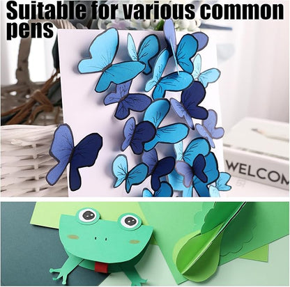 KOOGEL 20PCS Colored Paper, Including 10 Sheets 120gsm Construction paper & 10 Sheets 250gsm Assorted Color Cardstock, for Kids DIY Crafts, School Teaching Supplies