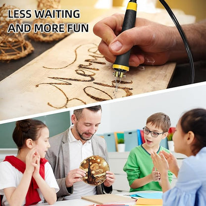 Wood Burning Tool, Wood Burner kit Pen 200~750℃, Wood Burning kit with Digital Thermometer Temperature Adjustable Temperature, 2 pyrographic Wood Burning pens, 36 Wood Burning Pen Tips