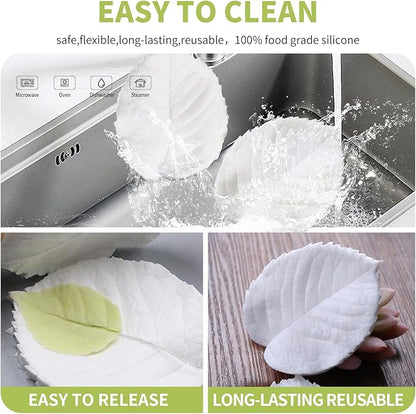 KALAIEN Leaf Petal Veiner Gum Paste Mold Sugar Craft Tools Rose Flower Leaf Vein Double Veiners Mold