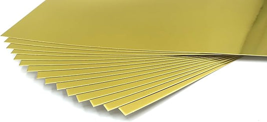 TGXRZX Metallic Light gold Cardstock Paper,Size 8 "x 11" (250gsm), 15PCS,Mirror Finish Gold Foil Board for Crafting, Invitations, and Decorations,Die Cut and Plotter,Card Making (Light gold)