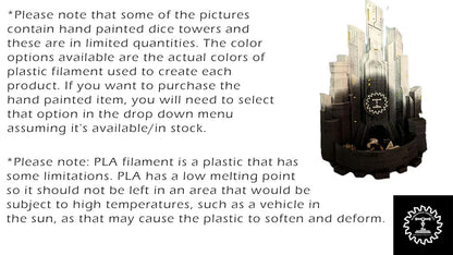 Dragon 3D Printed Dice Tower - Mythic Roll Collection - Unchained Games - Ascend to New Heights with your Rolls! (04.) Gray)