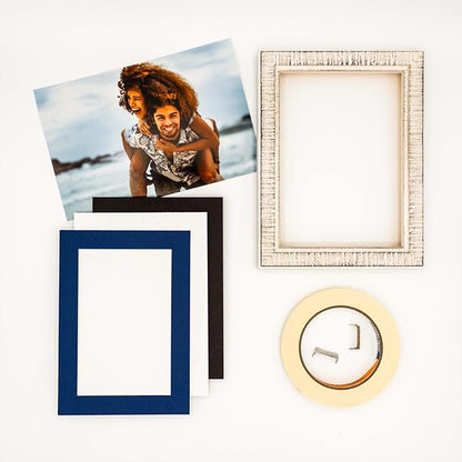 11x14 Mat for 8.5x11 Photo - Precut Bottle Blue Picture Matboard for Frames Measuring 11 x 14 Inches - Bevel Cut to Display Art 8.5 x 11 Inches - Acid Free ONE MAT with Backing Board & Clear Bag