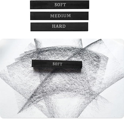 H & B 50 Pack Drawing Set Sketching Kit, Pro Art Supplies with 3-Color Sketchbook, Include Colored, Graphite, Charcoal, Watercolor & Metallic Pencil, for Artists Adults Beginner