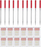 HONEYSEW 60 Pieces Sewing Machine Needles Universal Regular Point Machine Needles for Home Sewing Machine Compatible with Singer, Brother and Old Sewing Machine (Red, Size 16-60PCS)