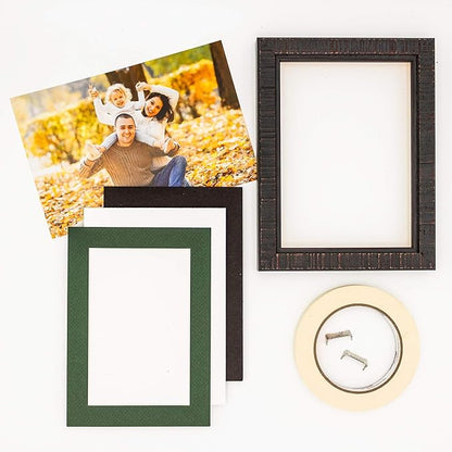 11x14 Mat for 8.5x11 Photo - Precut Hunter Green Picture Matboard for Frames Measuring 11 x 14 Inches - Bevel Cut Matte to Display Art Measuring 8.5 x 11 Inches - Acid Free Pack of 100 MATS