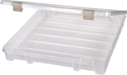 ArtBin 9100AB Super Satchel Slim 1 Open Compartment, Art & Craft Organizer, [1] Plastic Storage Case, Clear