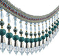 3yards Beading Fringe Trimming Long Beads Tassel Curtain Trim Ribbon Trim for Cover Edge Decorative (blue)