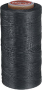 uxcell Flat Leather Sewing Waxed Thread, 270m / 295 Yards Polyester Wax String, 150D Wax Stitching Cord for Leather Crafts, Bookbinding, Bracelets Braided, Dark Gray