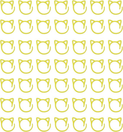 uxcell 50pcs Stitch Markers, Spiral Stitch Markers Crochet Needle Clip Counter Knit Ring Crochet Locking Sewing Accessories for DIY Handcraft Knitting and Crocheting, Fluorescent Yellow