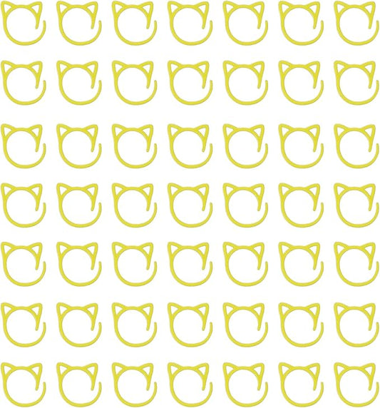 uxcell 50pcs Stitch Markers, Spiral Stitch Markers Crochet Needle Clip Counter Knit Ring Crochet Locking Sewing Accessories for DIY Handcraft Knitting and Crocheting, Fluorescent Yellow