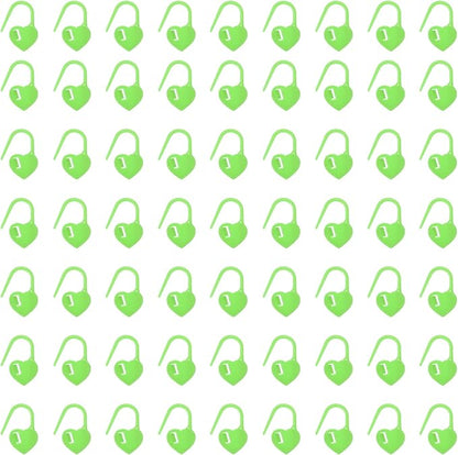 uxcell 400pcs Stitch Markers for Crocheting, Heart Shaped Crochet Marker Needle Clip Counter for Knitting Clothing Tag DIY Craft,Green