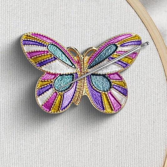 Needle Minder Magnet, Magnetic Needle Minder, Needle Minders Magnetic Cross Stitch Accessories, Magnetic Needle Holder, Life Tree, Butterfly, Cats, Owl, Heart (Butterfly)
