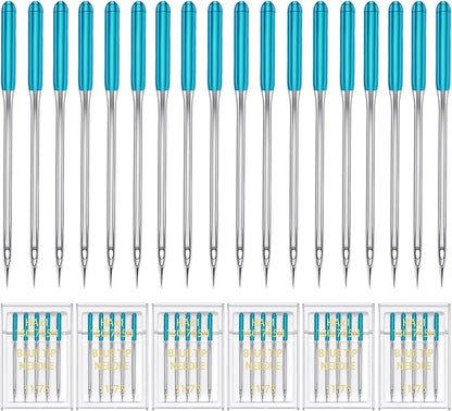 HONEYSEW 30 Pieces Sewing Machine Needles HAX1 130/705H Universal Regular Point Flat Shank Sewing Needle Compatible with Singer, Brother,Janome,Pfaff and Other Brand (Blue Size 11-30PCS)