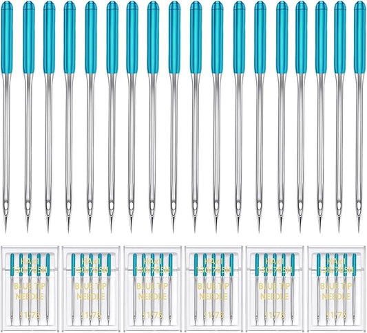HONEYSEW 30 Pieces Sewing Machine Needles HAX1 130/705H Universal Regular Point Flat Shank Sewing Needle Compatible with Singer, Brother,Janome,Pfaff and Other Brand (Blue Size 11-30PCS)