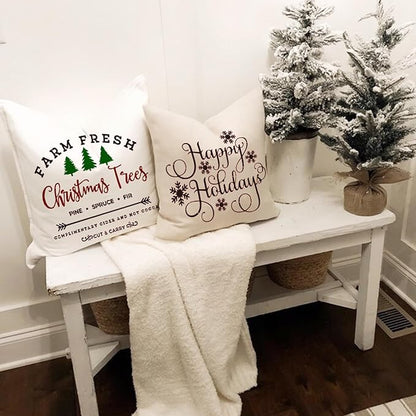 10 Pieces Large Christmas Stencils for Painting on Wood, Reusable Merry Christmas Stencil Candy Cane Christmas Tree Farm Template Holiday Stencils for Wood Sign DIY Crafts (10Pieces large christmas-1)