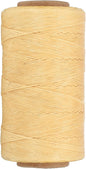 PATIKIL 284 Yard Flat Waxed Thread 150D 1mm Leather Sewing Cord for Repairing Shoes Bags Wallets Jewelry Making DIY Leather Craft, Khaki
