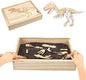 Xylolin Dinosaur Excavation Archaeology Dig Kit for Kids, Fossil Explore Sensory Bin Toys, Dino Skeletons Bones Puzzle Game, Archaeology Science STEM Toys for Boys and Girls (Tyrannosaurus)