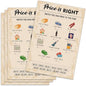 QUPT 80th Birthday Party Games, Price is Right Games, Birthday Party Supplies for Adults, Fun 1943s Party Game，Pack of 30 Cards