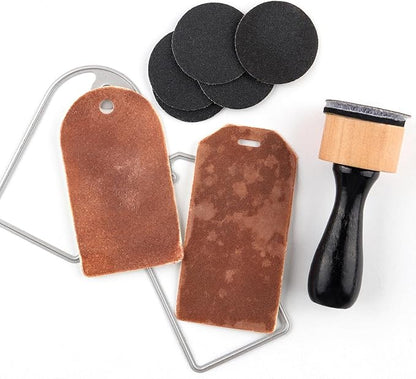 Bundle -Mini Blending Tool Sets,Include 2 PCS Foam Replacment Foam Pads and 20 Pieces Sanding Discs Medium-Grit Sandpaper for Drawing Distressing Blending and Removing the Extra Colors Arts Supplies