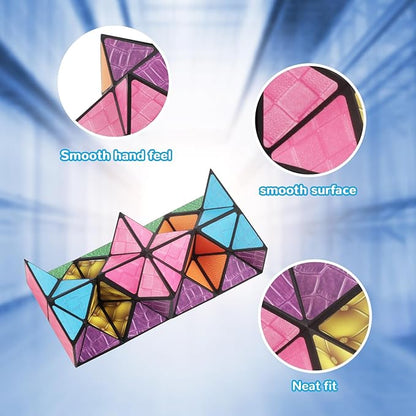 Fidget Blocks: Infinity Cubes Magic Cube Cool Stuff Gadgets Things Unique Birthday Gifts Boys Girls Kids Adults Anxiety Stress Relief Sensory Toy Fidget Blocks Colorful, Medium