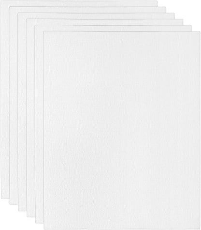 PATIKIL 8x10 Canvas Boards for Painting, 6 Pack 100% Cotton Square Triple Primed Stretched Blank Art Canvas Panel Bulk Thin for Acrylic, Oil, Tempera Paints, White