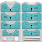 Vowlove Tshirt Ruler Guide for Vinyl Alignment - T Shirt Measure Rulers Guide, Shirt Measurement Centering Tool Heat Press Screen Printing V-Neck Embroidery Accessories Sublimation Blanks Product