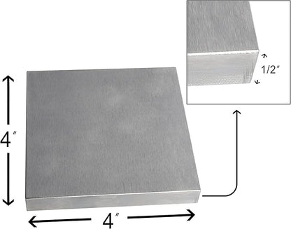 HimaPro Steel Bench Block 4"x4" Flat Anvil Jewelers Tool Metal Bench Block for Jewelry and Stamping (4"X4"X1/2")