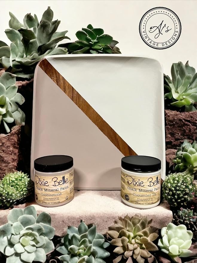 Dixie Belle Paint Company Chalk Finish Furniture Paint - Cobblestone (4oz) - Matte Weathered Stone Chic Chalk Mineral DIY Furniture Paint