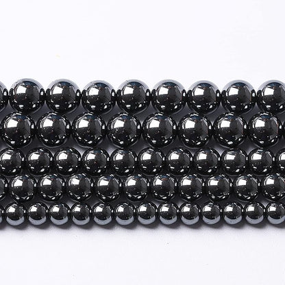 51pcs 8mm AAA Black Hematite Beads Natural Stone Gemstone Round Loose Beads for Jewelry Making DIY Bracelets Necklace Earrings