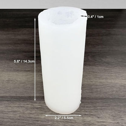 Flower Cylinder Candle Molds Floral Vine Pillar Thick Silicone Molds for Candle Making Soaps Resin Clay Home Decoration Crafts DIY