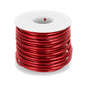 MECCANIXITY 9 Gauge Anodized Aluminum Craft Wire Bendable Bonsai Training Wire 56 Feet 3mm for Sculpting Crafts Wreath Floral Beading Jewelry Making, Red