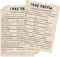 80th Birthday Party Games, 1945 Trivia Games, Birthday Party Supplies for Adults, Fun 1945s Party Game，Pack of 30 Cards