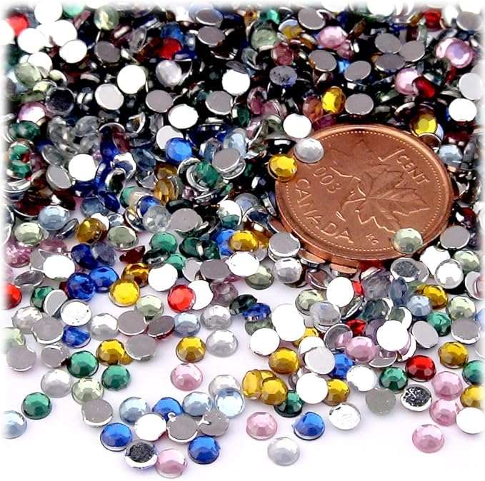 The Crafts Outlet 1,440pc Rhinestones Round 3mm (10ss) Flatback Golden Yellow