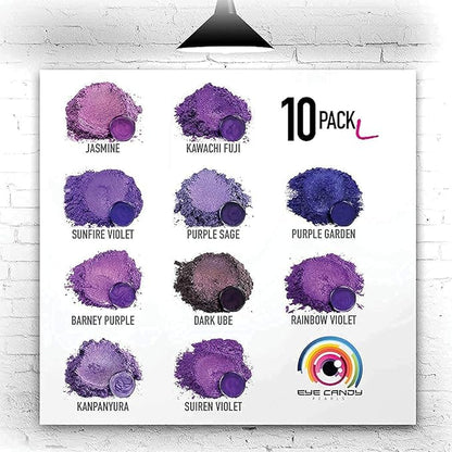 Eye Candy Pigments Premium Purple Mica Powder - Violence Violet (25gr) - for Epoxy, Resin, Soap, Paint, Woodworking, Acrylic Pouring, Bath Bombs, Fishing Lures - DIY Arts and Crafts Additive