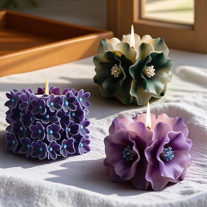 Peony Bouquet Candle Soap Molds, 3D Peony Silicone Mold for Epoxy Resin Casting, Silicone Mold for Resin Casting DIY Plaster Polymer Clay Home Decoration