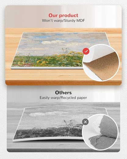Canvas Boards for Painting 20 Pack, 4 of Each 4x4, 5x7, 8x10, 9x12,11x14 Primed White Art Canvas Panels for Acrylic, Oil Paint, Watercolor