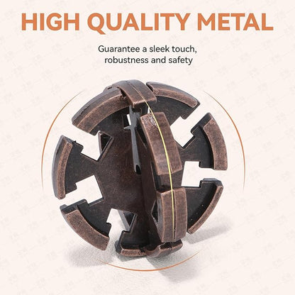 8 Pcs Brain Teaser Puzzles for Adults Teens - Wooden Puzzles 3D Puzzle Game Toys for Adults Teens - Metal Unlock Interlocking Puzzle Adult IQ Education Smart Toys
