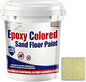 Epoxy Colored Sand Floor Paint, Epoxy Floor Paint for Concrete, High Gloss Marble Effect Coating, Waterproof Non-Slip Concrete Paints, Suitable for Indoor/Outdoor Use (Yellow,320 oz/10 kg)