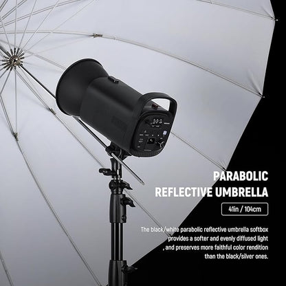 NEEWER 41"/104cm Parabolic Reflective Umbrella Photography with White Inner, Soft Lighting with Diffuser Cover, Bag, Quick Fold for Camera Photo Studio Video Light Shooting Monolight Flash, NS1U