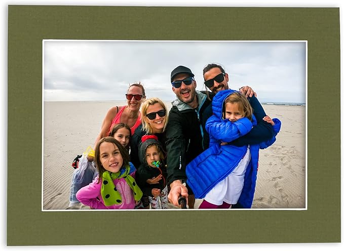 6x8 Mat for 8x10 Frame - Precut Mat Board Acid-Free Show Kit with Backing Board, and Clear Bags Dill Green 6x8 Photo Matte Made to Fit a 8x10 Picture Frame Matboard for Framing, Pack of 25 Mats