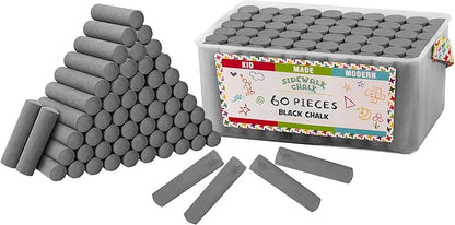 Kid Made Modern 60 Count Pack of Sidewalk Chalk – Black