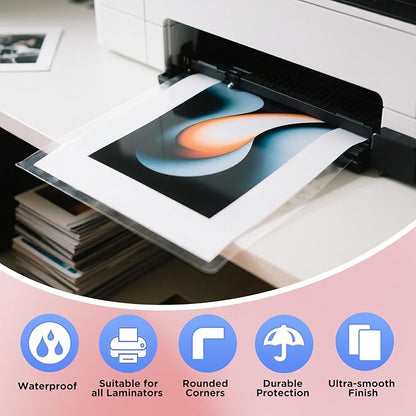 Matte Laminating Sheets 9 x 11.5 Inches, 3 Mil Thick, 50 Pack,Clear Anti-Glare 8.5 x 11 Matte Thermal Laminating Pouches for Letter Size (50)